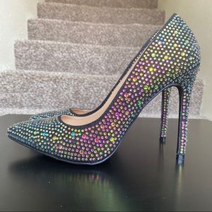 Beautiful rhinestone accented heels